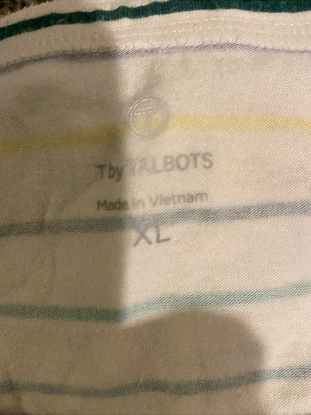 Chicos and Talbots- talbots Striped White Tee w/ Chicos Black &Navy pants